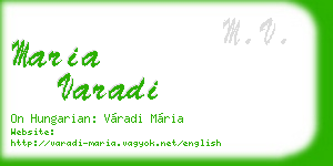 maria varadi business card